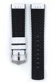 Řemínek Hirsch Tiger - bílý - 20 mm - L – Standardní délka (doporučujeme) - 18 mm - Stříbrná - thumb (2)