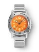 Nivada Grenchen Depthmaster Numerals Orange - Black Leather White Stitching - thumb (9)