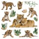 Samolepící dekorace Tigers, 30 x 30 cm - thumb (0)