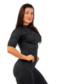 Dámské tričko Nebbia  Python SnakeSkin Mid Sleeve T-shirt 416 black S - thumb (3)