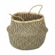 Compactor Pletený úložný košík z mořské trávy Belly, 45 x 36 cm, černá, L - thumb (2)