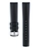 Řemínek Hirsch Accent - černý - 24 mm - L – Standardní délka (doporučujeme) - 22 mm - Stříbrná - thumb (2)