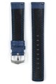 Řemínek Hirsch Grand Duke - modrý - 22 mm - L – Standardní délka (doporučujeme) - 20 mm - Stříbrná - thumb (2)