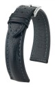 Řemínek Hirsch Lucca - černý - 24 mm - L – Standardní délka (doporučujeme) - 20 mm - Stříbrná - thumb (0)
