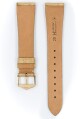 Řemínek Hirsch Massai Ostrich - béžový - 21 mm - L – Standardní délka (doporučujeme) - 18 mm - Zlatá - thumb (2)