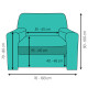 4Home Multielastický potah na křeslo Comfort Plus hnědá, 70 - 110 cm, 70 - 110 cm - thumb (2)