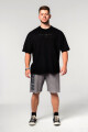 Pánské tričko Nebbia  Oversized Heavyweight Cotton T-shirt NO SHORTCUTS Black XXL - thumb (0)