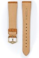 Řemínek Hirsch Massai Ostrich - zlatohnědý, bílé prošití - 21 mm - L – Standardní délka (doporučujeme) - 18 mm - Zlatá - thumb (2)