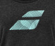 Dámské tričko Babolat  Exercise Flag Tee Women Black Heather L - thumb (1)