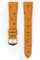 Řemínek Hirsch Massai Ostrich - medový - 20 mm - L – Standardní délka (doporučujeme) - 18 mm - Zlatá - thumb (1)