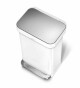 Pedálový odpadkový koš Simplehuman – 45 l, bílá, FPP, kapsa na sáčky - thumb (1)