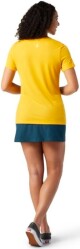 Dámské tričko Smartwool  Merino Sport 150 Crankset Short Sleeve Mango Sorbet S - thumb (1)