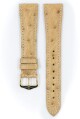 Řemínek Hirsch Massai Ostrich - béžový - 21 mm - L – Standardní délka (doporučujeme) - 18 mm - Zlatá - thumb (1)