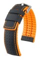 Řemínek Hirsch Robby - oranžový - 24 mm - L – Standardní délka (doporučujeme) - 22 mm - Stříbrná - thumb (0)