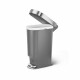 Simplehuman Pedálový oválný odpadkový koš 40 l, šedá - thumb (1)