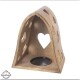 Orion Svícen z mangového dřeva Heart bell, 20 x 14 x 23,2 cm - thumb (0)