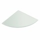 SAPHO 22487 police rohová, čtvrtkruhová 20 x 20 x 0,8 cm, mléčné sklo - thumb (0)