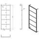 SAPHO Ska501 Ska nástěnný sušák ručníků 45 x 115 x 10 cm, černá mat - thumb (4)