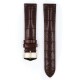 Řemínek Hirsch Earl alligator - hnědý, mat - 24 mm - L – Standardní délka (doporučujeme) - 22 mm - Stříbrná - thumb (1)