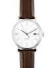 Řemínek Hirsch Hevea - hnědý - 20 mm - L – Standardní délka (doporučujeme) - 18 mm - Stříbrná - thumb (3)