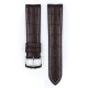 Řemínek Hirsch George - hnědý - 24 mm - L – Standardní délka (doporučujeme) - 22 mm - Stříbrná - thumb (1)