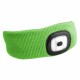 Sixtol Čelenka s čelovkou 180lm, nabíjecí, USB, uni velikost, bavlna/PE, fluorescentní zelená - thumb (0)