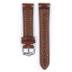 Řemínek Hirsch Liberty - hnědý - 24 mm - L – Standardní délka (doporučujeme) - 22 mm - Stříbrná - thumb (2)