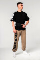 Pánské tepláky Nebbia  Gym Sweatpants Baggy Style GYM BRO Light Brown M - thumb (5)
