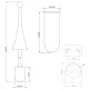 MARPLAST A65801NE Colored WC štětka nástěnná, ABS, černá mat  - thumb (3)