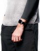 Řemínek Hirsch Hevea - černý - 22 mm - L – Standardní délka (doporučujeme) - 20 mm - Stříbrná - thumb (6)