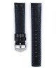 Řemínek Hirsch Grand Duke - černý, červené prošití - 24 mm - XL - Prodloužená délka - 22 mm - Stříbrná - thumb (2)