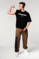 Pánské tepláky Nebbia  Washed-off Gym Sweatpants Baggy Style GYM BRO Ligth Brown L - thumb (5)