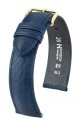Řemínek Hirsch Camelgrain - modrý - 16 mm - L – Standardní délka (doporučujeme) - 14 mm - Zlatá - thumb (1)