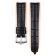 Řemínek Hirsch Andy - černo-oranžový - 20 mm - L – Standardní délka (doporučujeme) - 18 mm - Stříbrná - thumb (1)