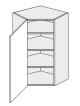 ArtExt Kuchyňská skříňka horní rohová vysoká FLORENCE lesk | W4 10 60 Barva korpusu: Grey - thumb (2)