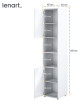 Dig-net nábytek Skříňka Lenart BED CONCEPT BC-08p | bílý lesk - thumb (4)