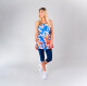 Dámské tílko BIDI BADU  Aluna Tech Tank Dark Blue/Neon Red S - thumb (1)