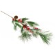 Umělá větvička borovice s dekorací, 75 cm - thumb (0)