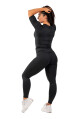Dámské tričko Nebbia  Python SnakeSkin Mid Sleeve T-shirt 416 black S - thumb (2)