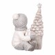 Vánoční dekorace Chlapeček u stromku s LED osvětlením, MgO keramika, 39 cm - thumb (1)