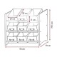 Kesper 17716 Dětský regál s 9 látkovými boxy White, 65 x 60 x 30 cm - thumb (2)