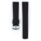 Řemínek Hirsch Carbon - černý, červené prošití - 20 mm - L – Standardní délka (doporučujeme) - 18 mm - Stříbrná - thumb (1)