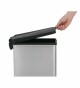 Pedálový odpadkový koš Simplehuman – 10 l, hranatý, plastové víko, matná nerez ocel - thumb (1)