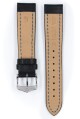 Řemínek Hirsch Heavy Calf - černý - 26 mm - L – Standardní délka (doporučujeme) - 24 mm - Stříbrná - thumb (2)