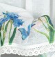 ArtFir Krátká záclona ALA P | bílá/modrá 150 x 60 cm - thumb (3)