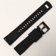 Silikonový řemínek, černý s černou sponou - 22 mm - thumb (1)