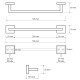 SAPHO XQ402 X-Square držák ručníků 50 cm, stříbrná - thumb (1)