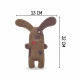 PafDog Pejsek Willy hračka pro psy z kůže a juty, 32 cm - thumb (2)
