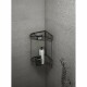 GEDY 2482-14 Smart dvoupatrová rohová police 20 x 32,5 x 15,1 cm, černá mat - thumb (1)