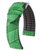 Řemínek Hirsch Leaf - zelený - 20 mm - M – Střední délka - 18 mm - Stříbrná - thumb (1)